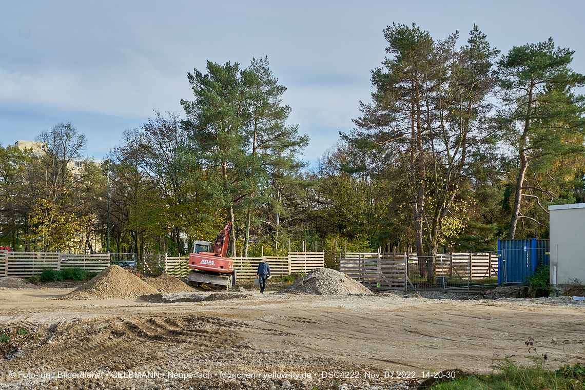 07.11.2022 - Baustelle an der Quiddestraße Haus für Kinder in Neuperlach